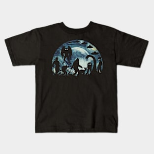 Starry Night Cryptid Kids T-Shirt